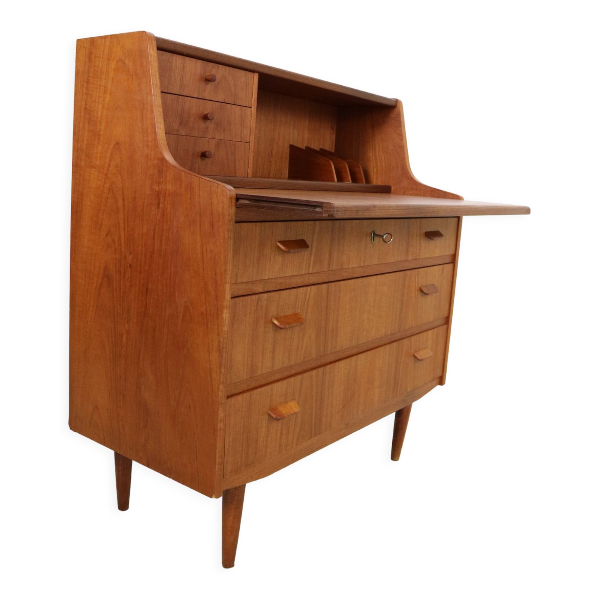 Mid- Century modern teak secretary- cabinet, 1960 Denmark