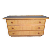 Vintage rattan chest of drawers 3 drawers ep 1970/80