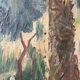 Oil painting on canvas "Lively Garden Landscape" signed