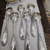 6 silver-plated metal tablespoons