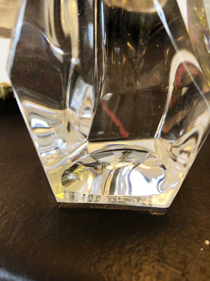 Daum crystal candlestick, 1970