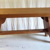Solid oak coffee table - 1950s