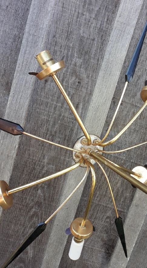 Vintage 50s suspension ceiling five lights