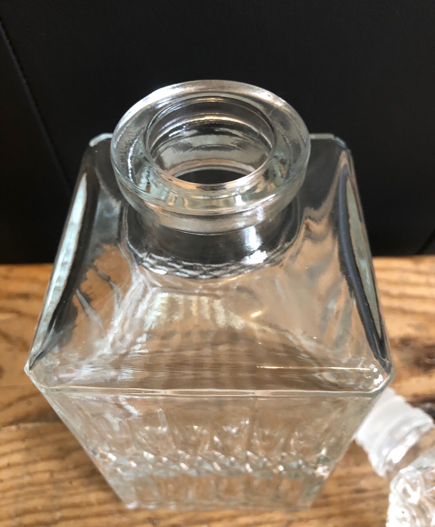 Chiseled whisky carafe