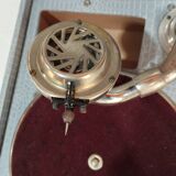 Ancien gramophone  - phonographe portable orphée dans sa boite en bois