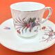 Old coffee cup / saucer in porcelain