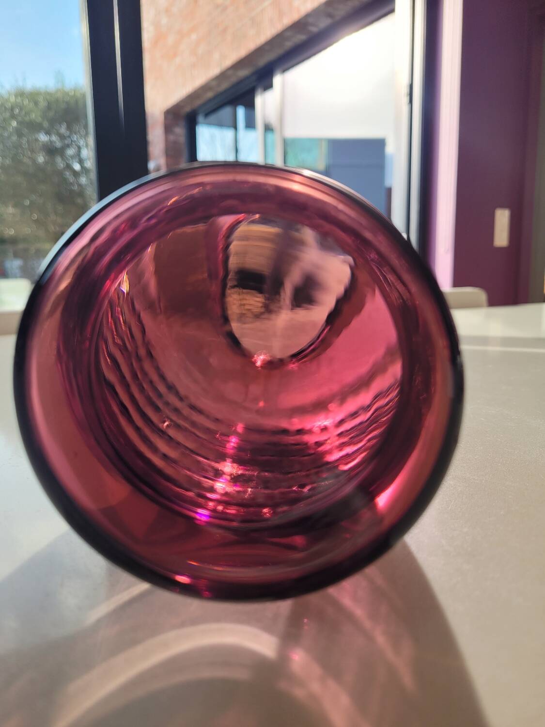 Art Deco style glass vase