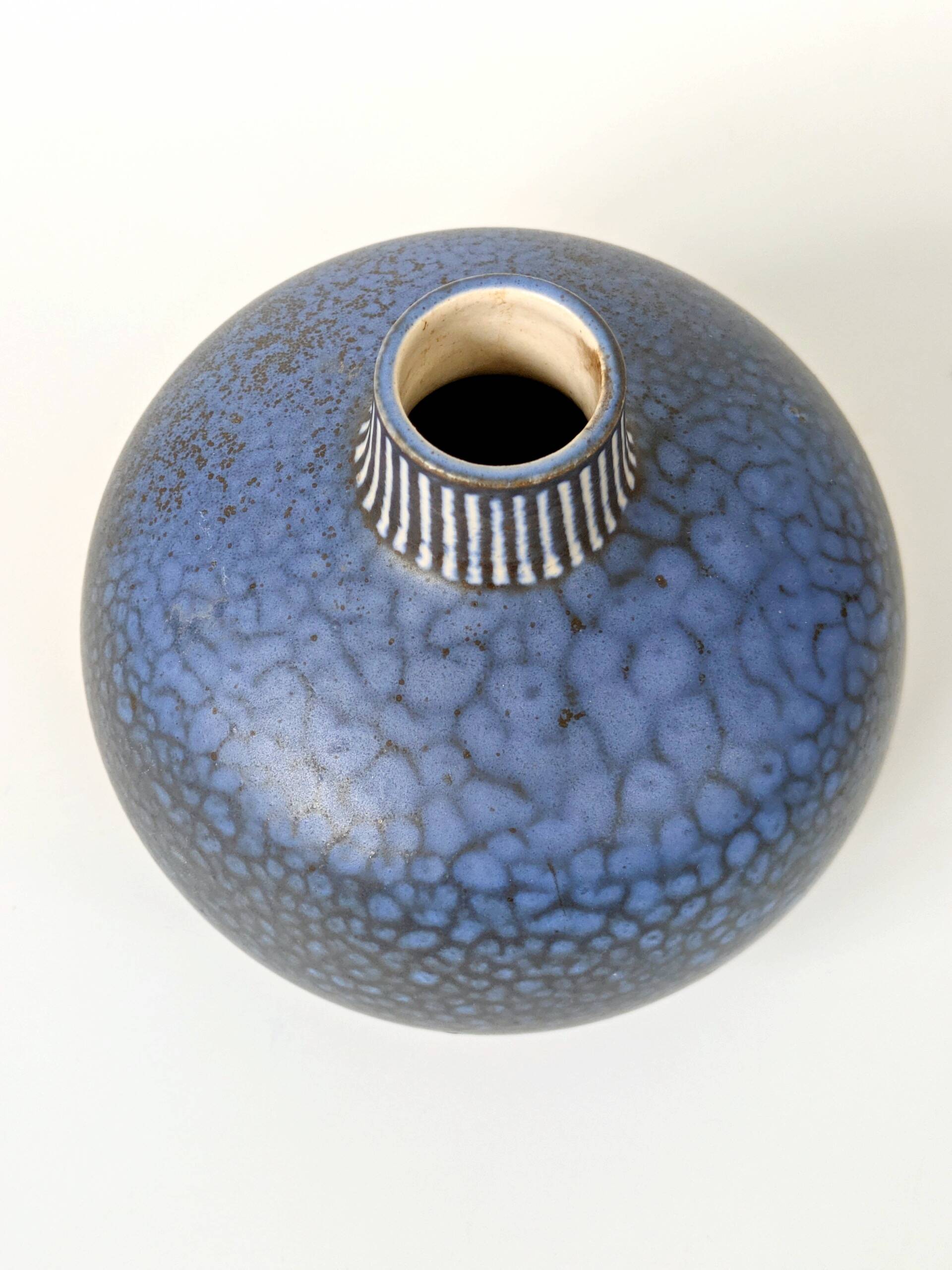 Vintage blue ceramic vase by Thoms Keramik, Germany, 1960s–1970s