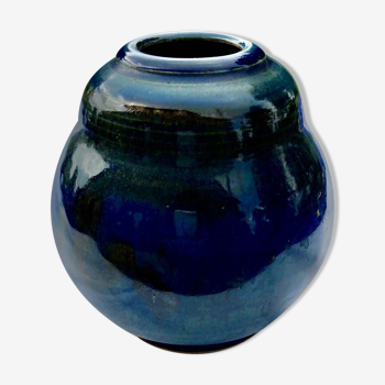 Vase pensu en ceramique émaillé signée blanot