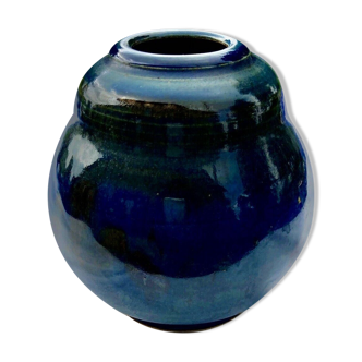 VASE PENSU , in enamelled ceramic, signed BLANOT