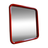 80s red post-modernist mirror dim: 60 x 60 cm