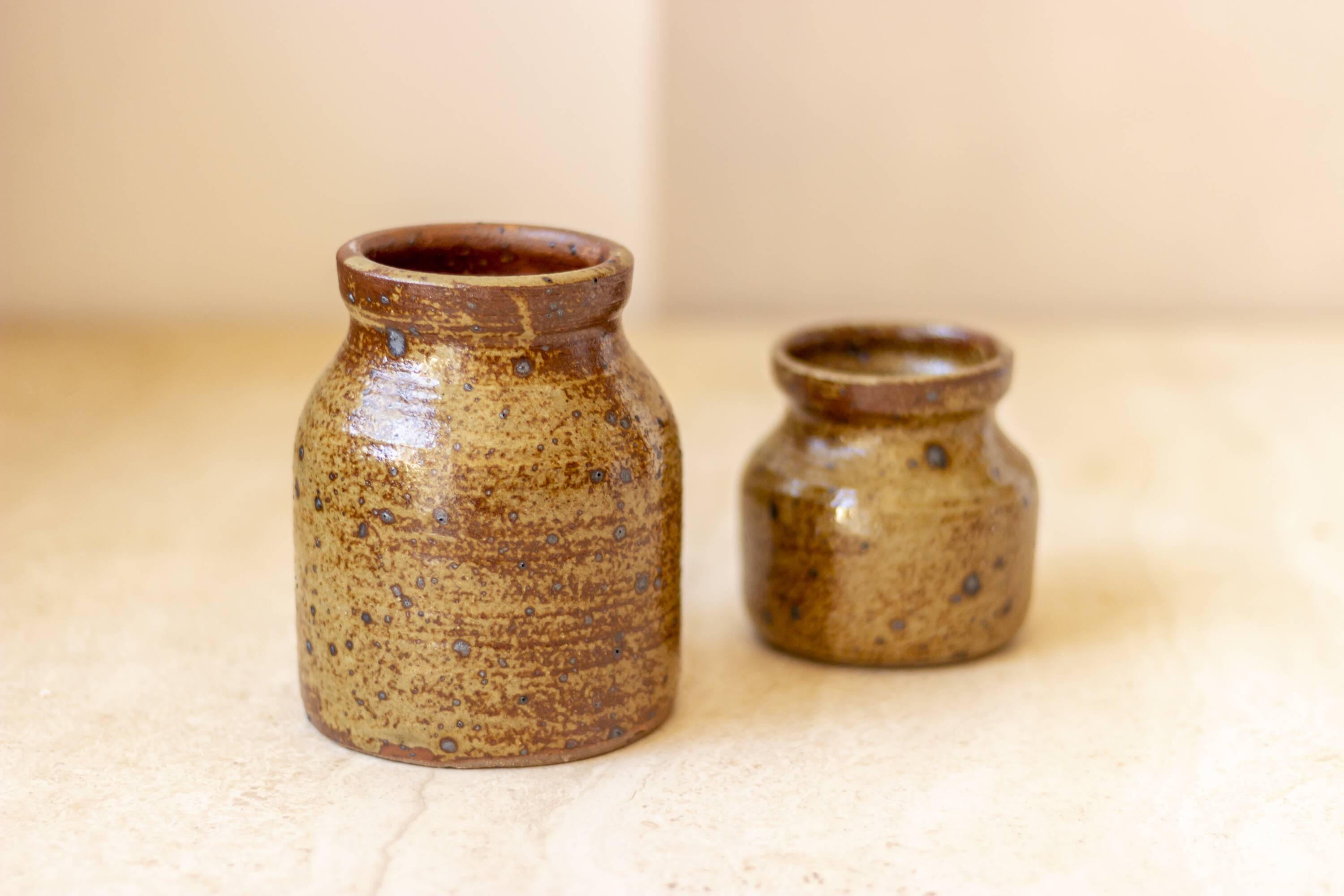 Pair of stoneware vase