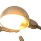 Pair of vintage chrome metal desk lamps with adjustable goosenecks.