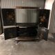 Chinese lacquered sideboard signed
