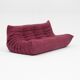 Canapé trois places Togo en bouclé bordeaux par Michel Ducaroy pour Ligne Roset