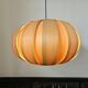 Large Veneer Rare Midcentury Pendant, Denmark, 1960s