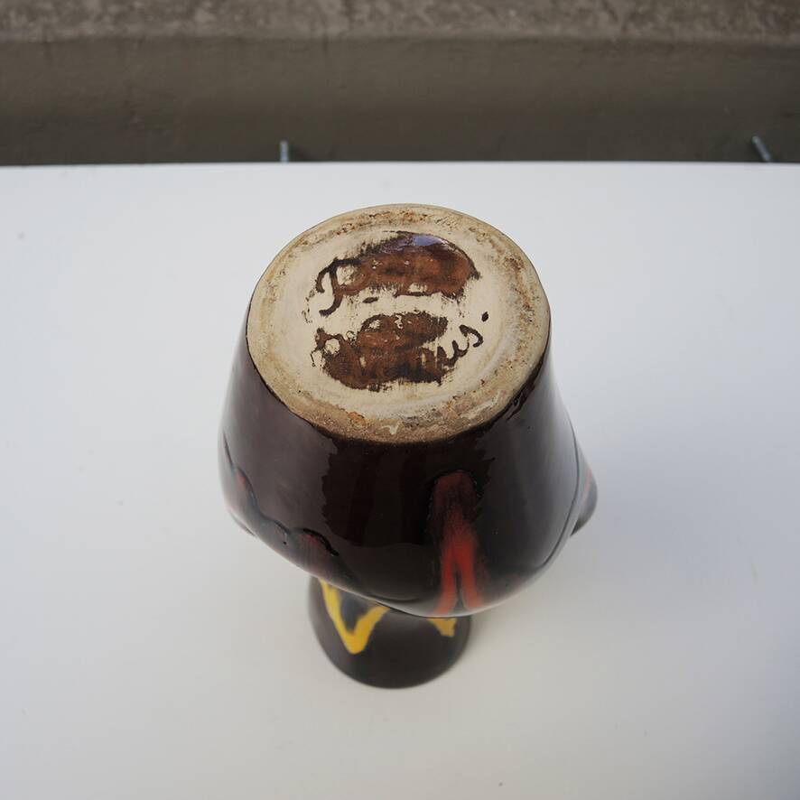 Ancien vase en céramique de Vallauris signé