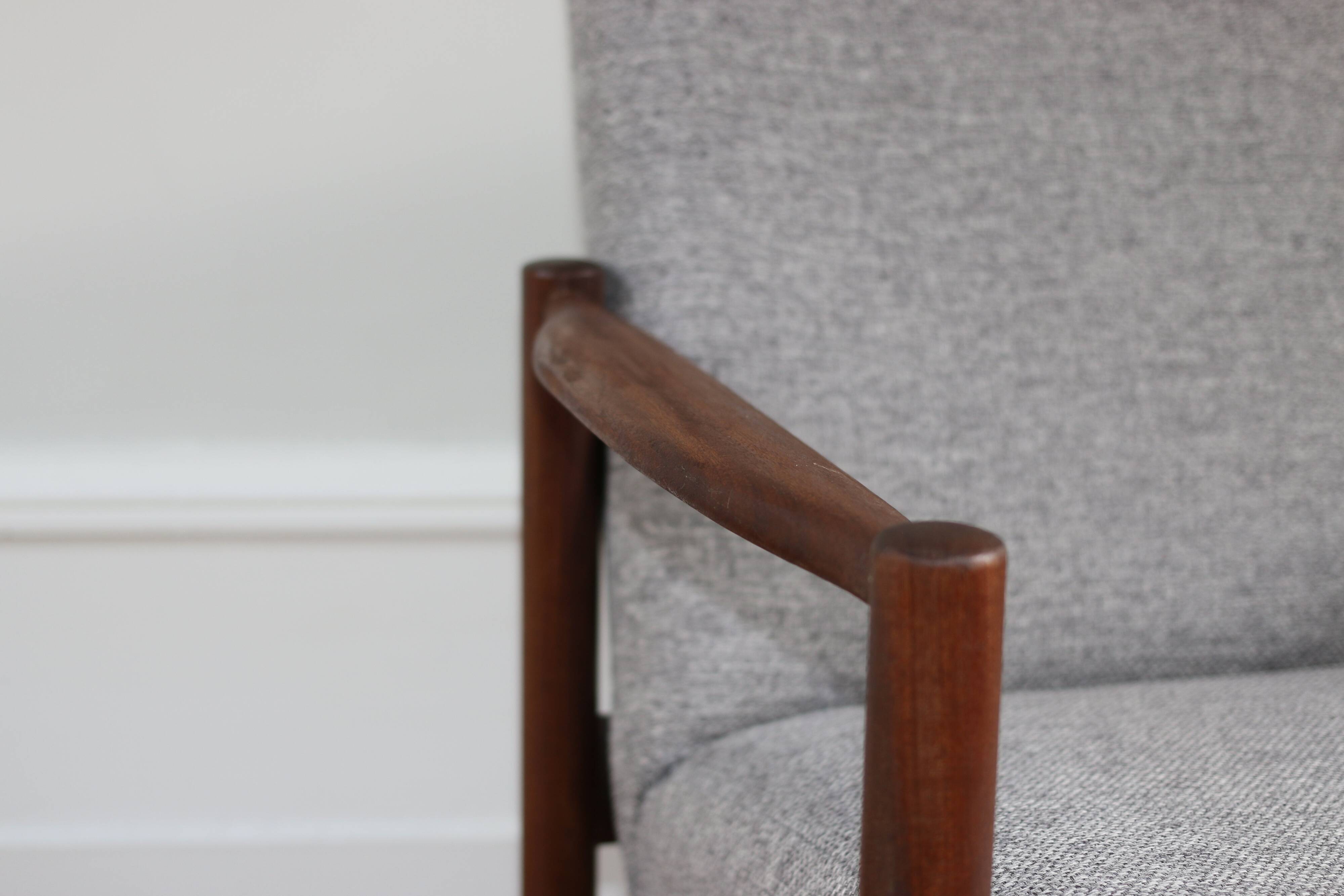 Pair of vintage Scandinavian teak armchairs from the 1960s