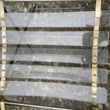 4 folding chairs garden style gilded metal structure and plexiglass slats