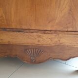 Standing man, solid oak wardrobe