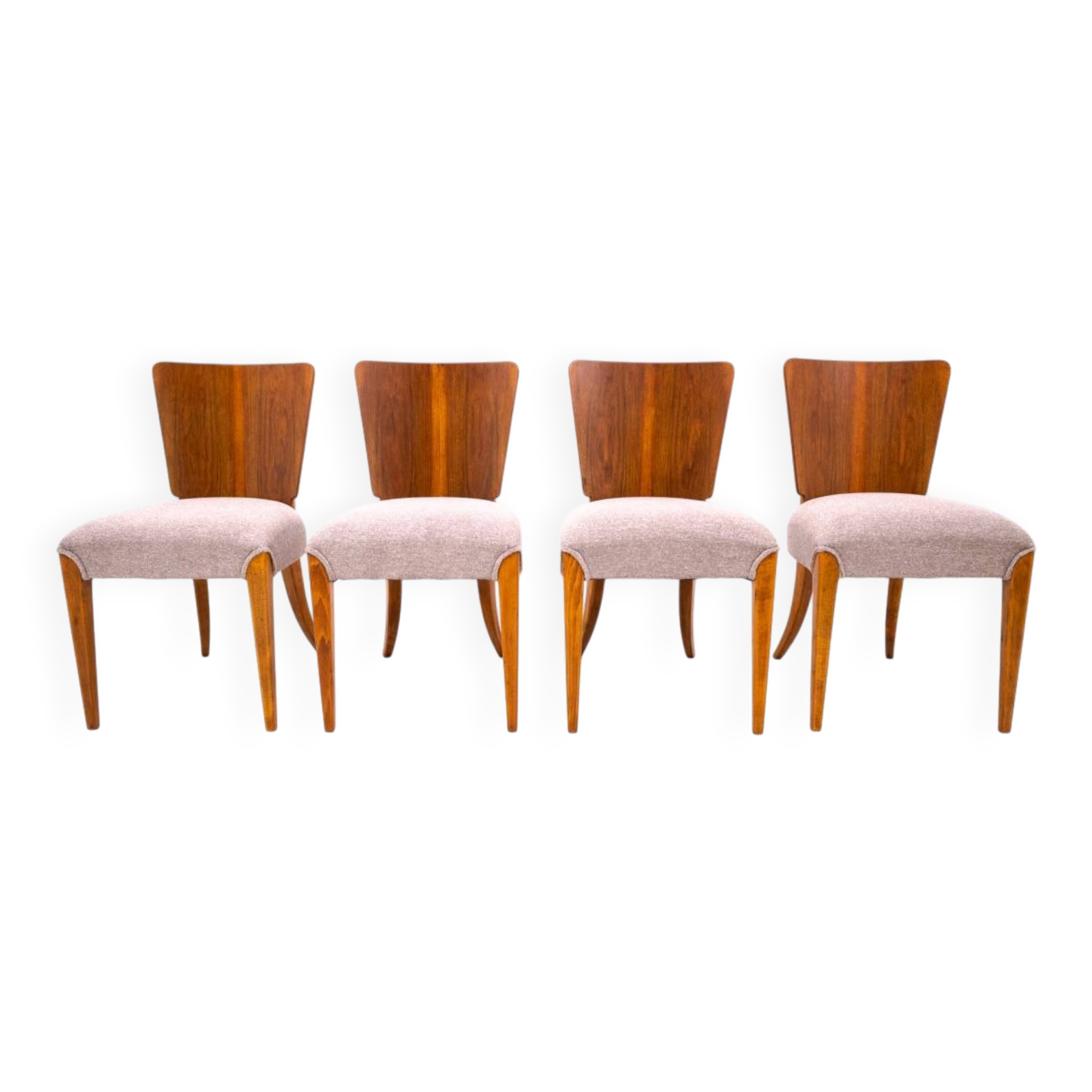 Set of 4 chairs designed by J. Halabala, 1930s.