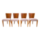 Set of 4 chairs designed by J. Halabala, 1930s.