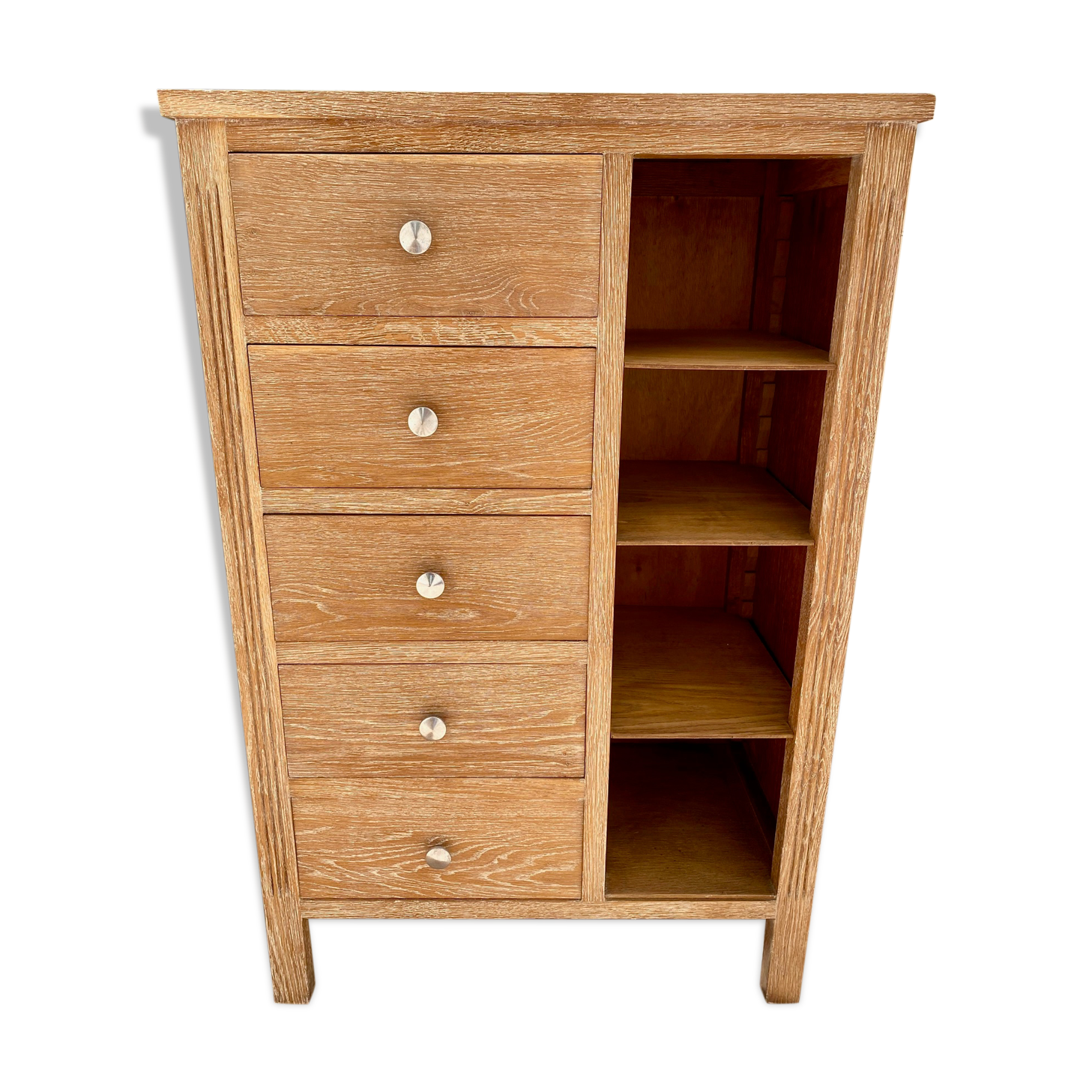 Small workshop furniture in ceruse oak 1950