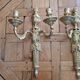 Pair of gilded bronze wall lamps Louis XVI style nineteenth era