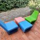 2 armchairs and 2 ottomans by Wiel Arets for Quinze & Milan vintage
