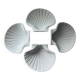 Set of 4 shell-shaped bowls
