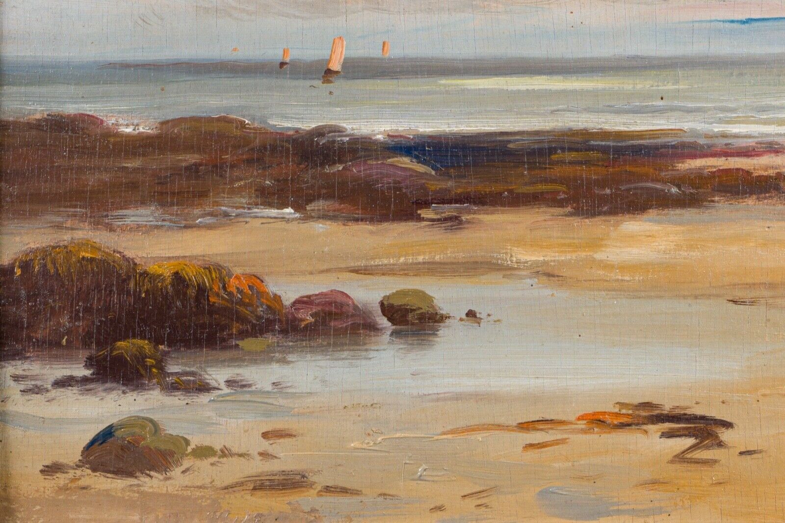Oil on panel yvonne blossier seaside goemon xxe collector