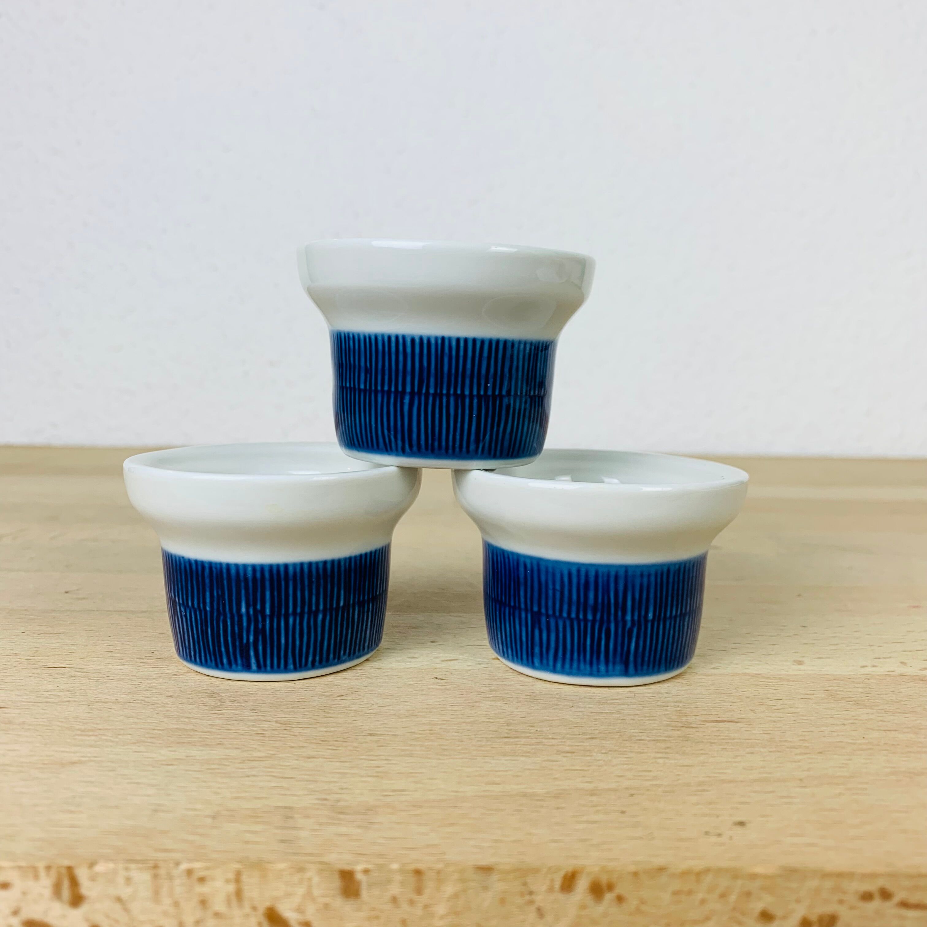 3 Koka ceramic shells by Rörstrand Sweden, Scandinavian