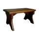 Banc repose-pied ancien en bois massif