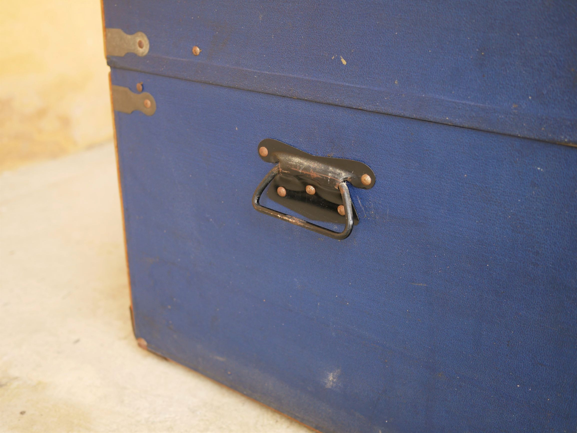 Blue vintage trunk