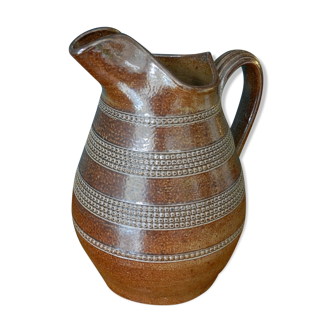 Pitcher/jug in glazed stoneware