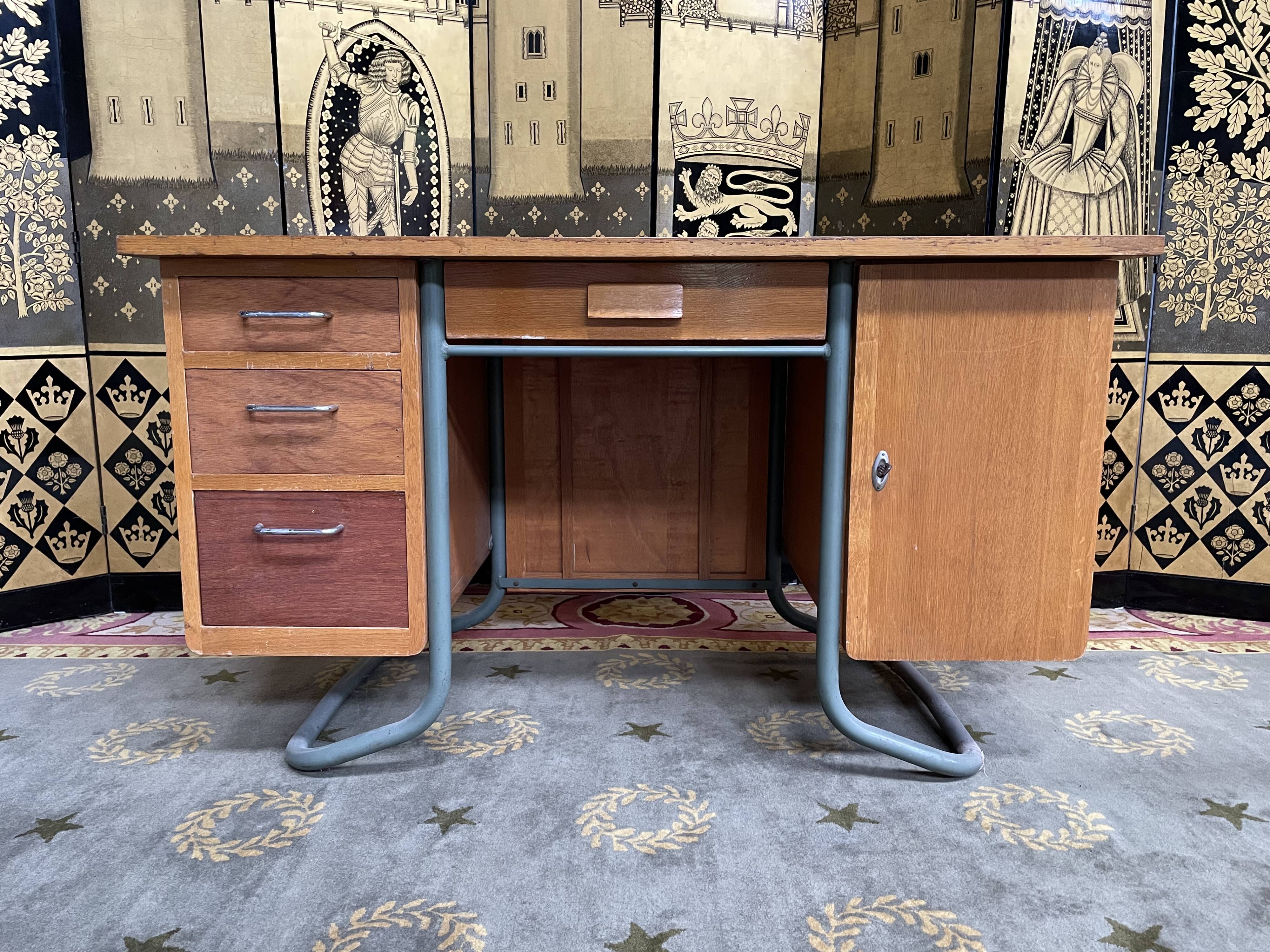 Schoolmaster's desk with armchair