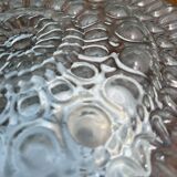 Cast glass ceiling lamp with relief