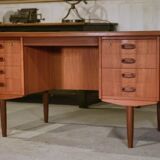Scandinavian teak desk produced by Samcom Denmark, 1960s