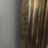 Golden mirror with 68 x 54 cm