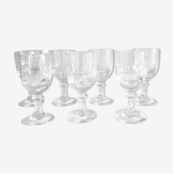 Set de 11 verres sur pied en cristal 1940