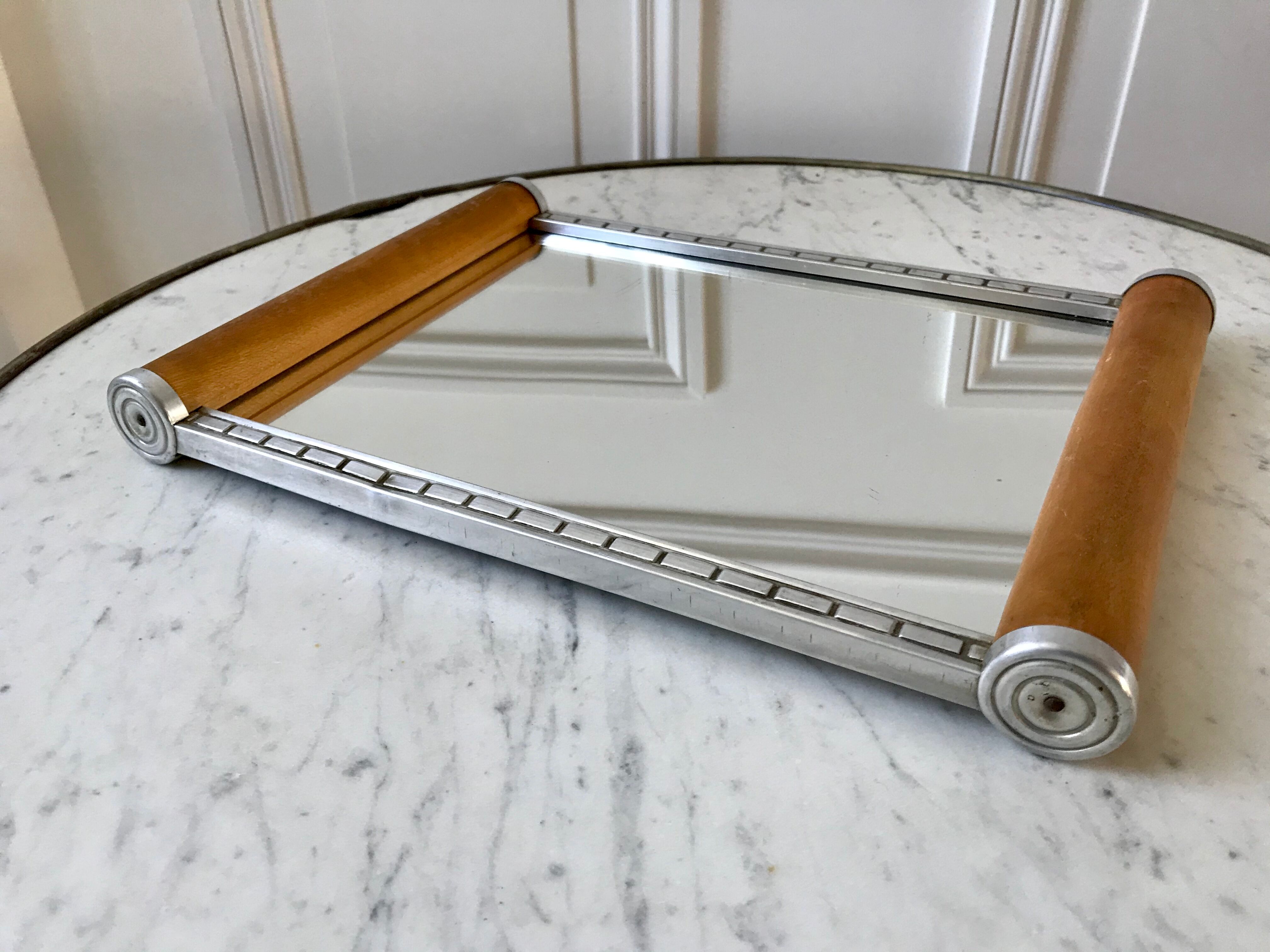 Art deco top in wood and metal 30s