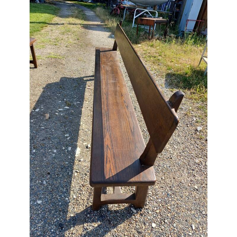 Pair of solid oak benches