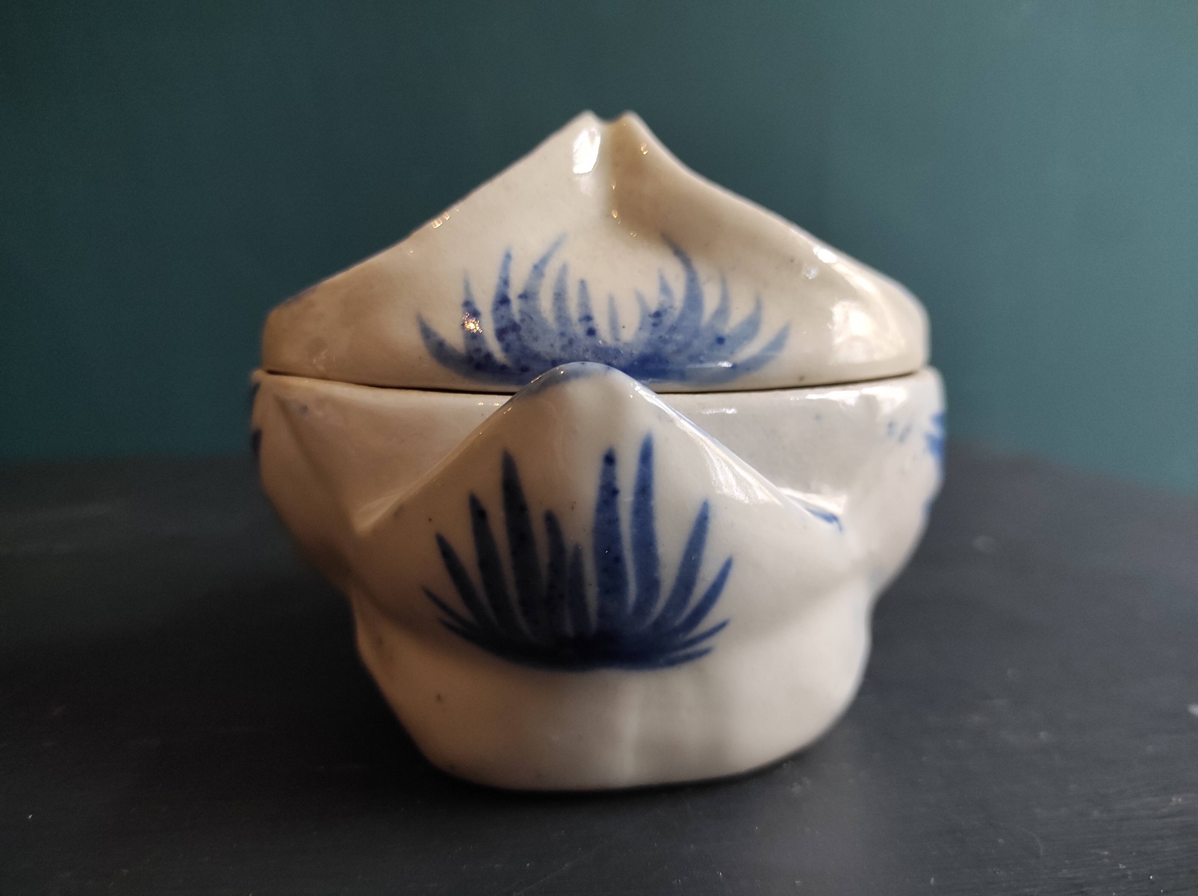 Vintage Vietnamese swan-shaped salt and pepper holder