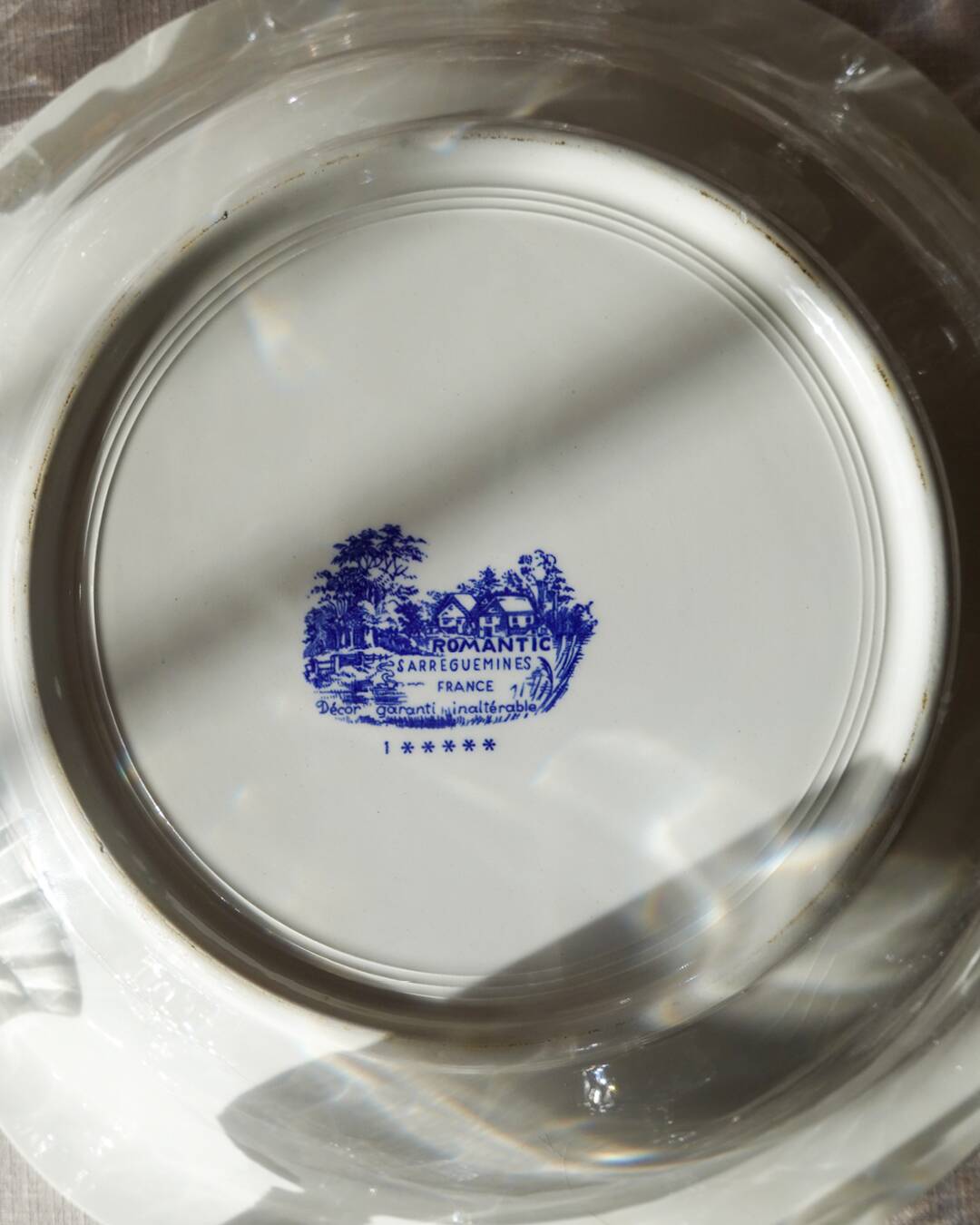 3 Plats de service Sarreguemines modèle Romantic
