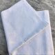 Nappe damassée ancienne 1m65 x 2m40 en lin blanc