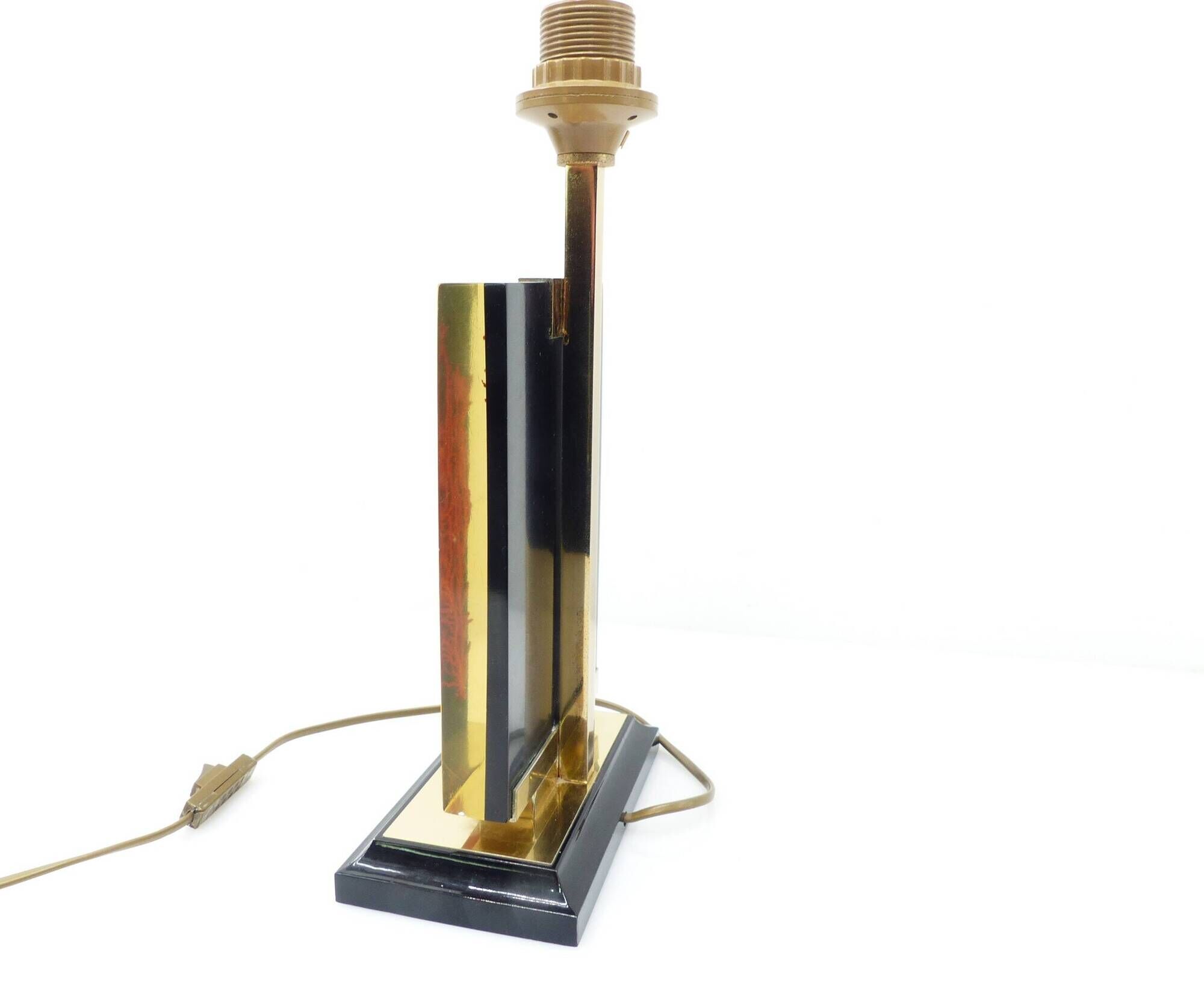 Maison Le Dauphin – “Caraïbes” lamp with gorgonia inclusion 1970-1980