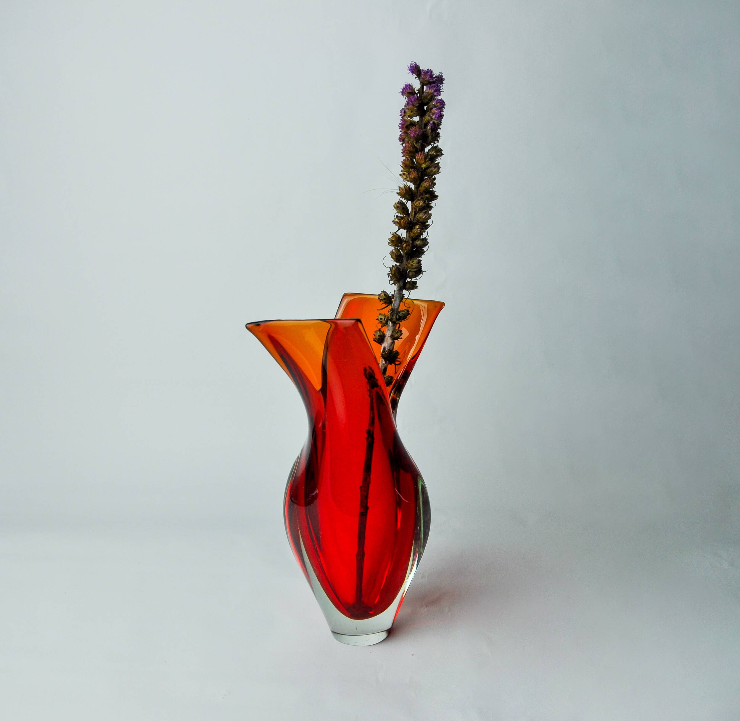 Sommerso Fish Vase by Seguso, Murano, Italy, 1970