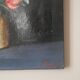 Painting on canvas still life decoration countryside bouquet flowers vintage frame black background
