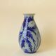 Vase en grès d'Alsace Betschdorf - Potterie Schmitter - Gris et Bleu Cobalt
