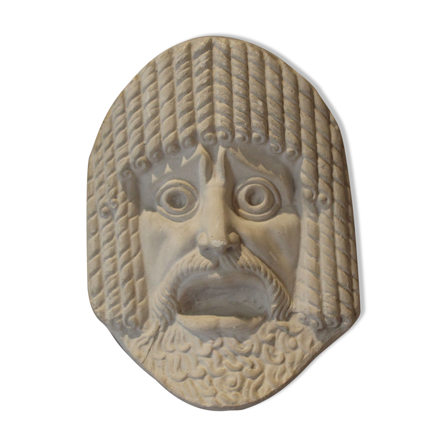 Masque de tragédie grecque - Théâtre antique, Italie 1970